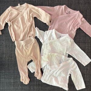 Newborn Baby Wrap Onesies and Pants Set
